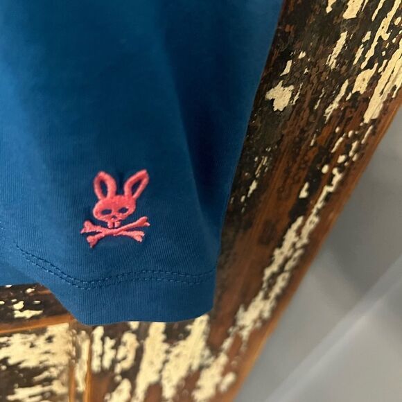 Psycho Bunny Men’s Blue and pink soft T-shirt. Size XL - Picture 5 of 9